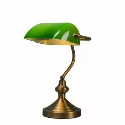 QAZQA Lampes Ă Poser Lampe De Table En Acier Vert