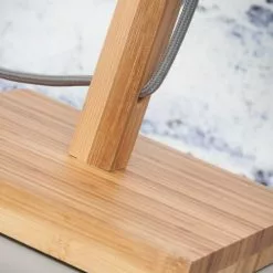 Good & Mojo Lampes à Poser Lampe De Table En Bambou Abat-jour En Lin Lin Clair, H. 59cm -Luminaires Soldes Boutique lampe de table en bambou abat jour en lin lin clair h 59cm 2