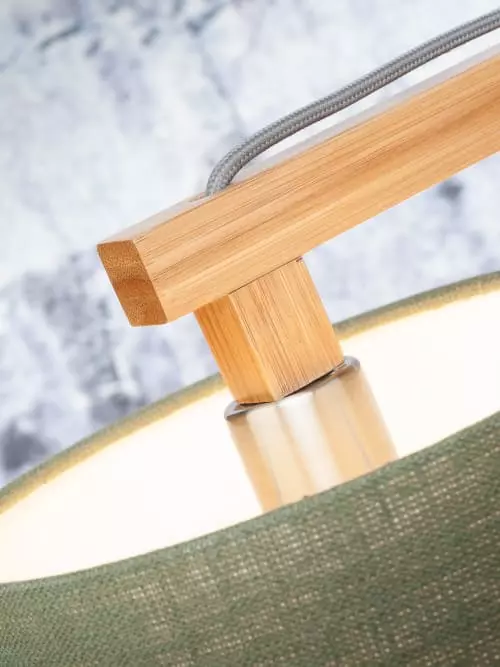 Good & Mojo Lampes à Poser Lampe De Table En Bambou Abat-jour En Lin Lin Foncé, H. 47cm 4 Good & Mojo Lampes à Poser Lampe De Table En Bambou Abat-jour En Lin Lin Foncé, H. 47cm – Image 4