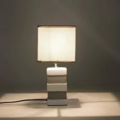 Keria Lampes à Poser Lampe De Table En Ceramic Blanc -Luminaires Soldes Boutique lampe de table en ceramic blanc 3