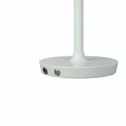 Dyberg Larsen Lampes à Poser Lampe De Table En Métal Blanc Mat Et Métal Brossé, H 30 Cm D 19,5 Cm -Luminaires Soldes Boutique lampe de table en metal blanc mat et metal brosse h 30 cm d 19 5 cm 3