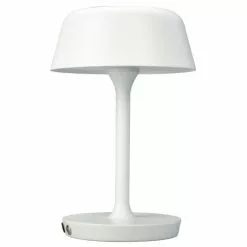 Dyberg Larsen Lampes à Poser Lampe De Table En Métal Blanc Mat Et Métal Brossé, H 30 Cm D 19,5 Cm -Luminaires Soldes Boutique lampe de table en metal blanc mat et metal brosse h 30 cm d 19 5 cm 4
