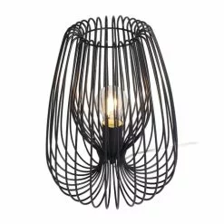 Keria Lampes à Poser Lampe De Table En Métal Noir -Luminaires Soldes Boutique lampe de table en metal noir 38