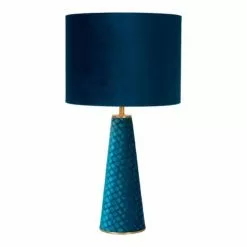 Lampea Lampes à Poser Lampe De Table En Métal Turquoise 47 Cm -Luminaires Soldes Boutique lampe de table en metal turquoise 47 cm 2