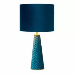 Lampea Lampes à Poser Lampe De Table En Métal Turquoise 47 Cm
