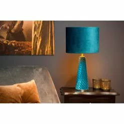 Lampea Lampes à Poser Lampe De Table En Métal Turquoise 47 Cm -Luminaires Soldes Boutique lampe de table en metal turquoise 47 cm 3