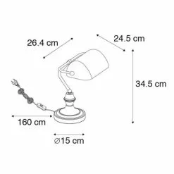 QAZQA Lampes à Poser Lampe De Table En Verre Doré/laiton -Luminaires Soldes Boutique lampe de table en verre dore laiton 2