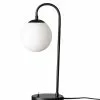 Dyberg Larsen Lampes à Poser Lampe De Table En Verre Et Métal Noir Mat, H 46 Cm D 15 Cm
