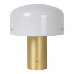 Lampea Lampes à Poser Lampe De Table En Verre Or Mat 35 Cm -Luminaires Soldes Boutique lampe de table en verre or mat 35 cm 2