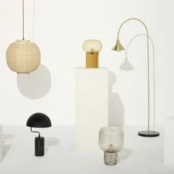 Hubsch Lampes à Poser Lampe De Table En Verre Vert -Luminaires Soldes Boutique lampe de table en verre vert 3