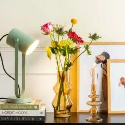 Present Time Lampes à Poser Lampe De Table Gris Rose H41,5cm -Luminaires Soldes Boutique lampe de table gris rose h41 5cm 2