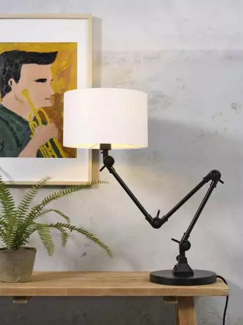 It's About Romi Lampes à Poser Lampe De Table Noire Flexible Et Abat-jour Blanc H100cm 2 It's About Romi Lampes à Poser Lampe De Table Noire Flexible Et Abat-jour Blanc H100cm – Image 2