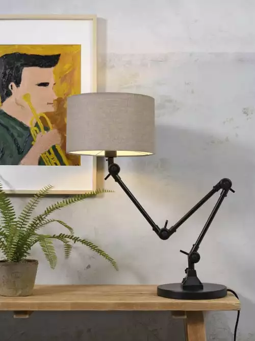 It's About Romi Lampes à Poser Lampe De Table Noire Flexible Et Abat-jour Gris H100cm 2 It's About Romi Lampes à Poser Lampe De Table Noire Flexible Et Abat-jour Gris H100cm – Image 2