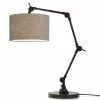 It's About Romi Lampes à Poser Lampe De Table Noire Flexible Et Abat-jour Gris H100cm