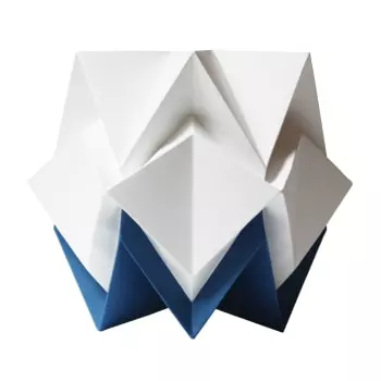 Tedzukuri Atelier Lampes à Poser Lampe De Table Origami Bicolore En Papier Taille M – Image 5