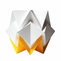 Tedzukuri Atelier Lampes à Poser Lampe De Table Origami Bicolore En Papier Taille M -Luminaires Soldes Boutique lampe de table origami bicolore en papier taille m 5