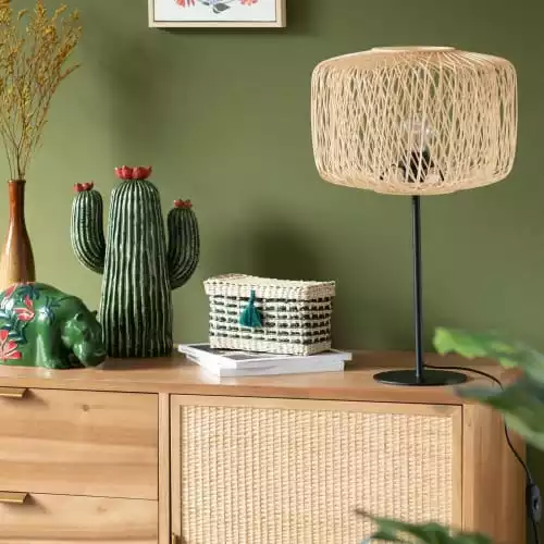 Maisons Du Monde Lampes à Poser Lampe En Bambou Et Métal Noir 2 Maisons Du Monde Lampes à Poser Lampe En Bambou Et Métal Noir – Image 2