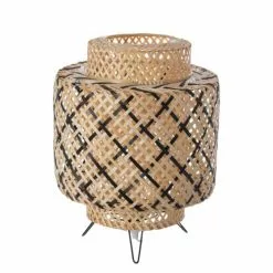 Lussiol Lighting Lampes Ă Poser Lampe En Bambou Noir H.38 Cm