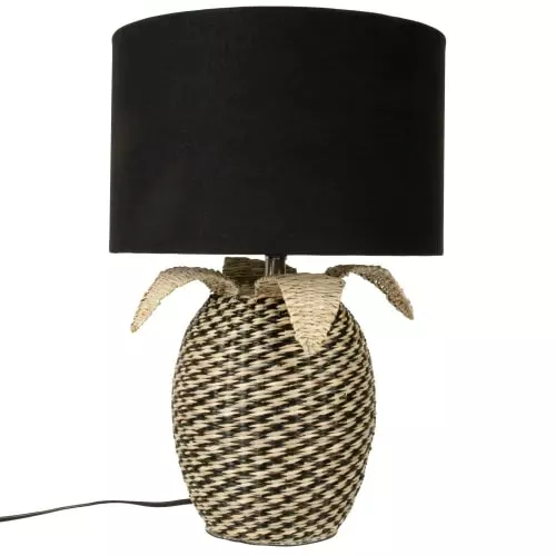 Maisons Du Monde Lampes à Poser Lampe En Bambou Tressé Et Abat-jour En Fibre Végétale Noire 1 Maisons Du Monde Lampes à Poser Lampe En Bambou Tressé Et Abat-jour En Fibre Végétale Noire