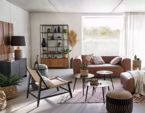 Maisons Du Monde Lampes à Poser Lampe En Bois De Manguier Gravé Et Abat-jour En Coton Noir H75 3 Maisons Du Monde Lampes à Poser Lampe En Bois De Manguier Gravé Et Abat-jour En Coton Noir H75 – Image 3