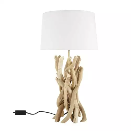 Maisons Du Monde Lampes à Poser Lampe En Bois Flotté Et Abat-jour En Coton H 55 Cm 1 Maisons Du Monde Lampes à Poser Lampe En Bois Flotté Et Abat-jour En Coton H 55 Cm