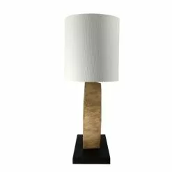 Now’s Home Lampes à Poser Lampe En Bois Naturel Avec Abat-jour Ivoire H57cm -Luminaires Soldes Boutique lampe en bois naturel avec abat jour ivoire h57cm 4