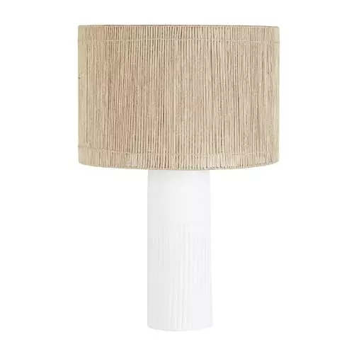 Maisons Du Monde Lampes à Poser Lampe En Céramique Blanche Et Abat-jour En Corde De Jute H73 1 Maisons Du Monde Lampes à Poser Lampe En Céramique Blanche Et Abat-jour En Corde De Jute H73