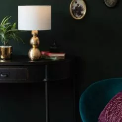 Maisons Du Monde Lampes à Poser Lampe En Céramique Dorée Et Abat-jour En Lin Blanc -Luminaires Soldes Boutique lampe en ceramique doree et abat jour en lin blanc 1000 6 30 227211 4