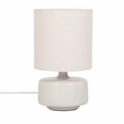 Maisons Du Monde Lampes à Poser Lampe En Céramique Gris Nuage Et Abat-jour En Coton écru -Luminaires Soldes Boutique lampe en ceramique gris nuage et abat jour en coton ecru junha 1000 13 0 225008 1