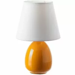 Unimasa Lampes à Poser Lampe En Céramique Parme 24.5 Cm -Luminaires Soldes Boutique lampe en ceramique orange 24 5 cm