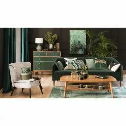 Maisons Du Monde Lampes à Poser Lampe En Céramique Verte Abat-jour En Coton Blanc -Luminaires Soldes Boutique lampe en ceramique verte abat jour en coton blanc 1000 0 32 171904 1