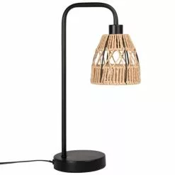 Maisons Du Monde Lampes à Poser Lampe En Corde Tressée Et Métal Noir
