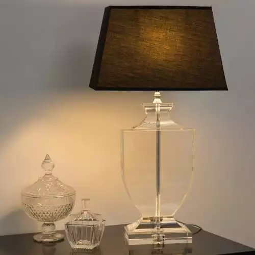 Maisons Du Monde Lampes à Poser Lampe En Cristal Et Abat-jour En Coton Noire H 65 Cm 4 Maisons Du Monde Lampes à Poser Lampe En Cristal Et Abat-jour En Coton Noire H 65 Cm – Image 4