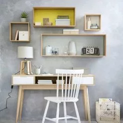 Maisons Du Monde Lampes à Poser Lampe En Hévéa Avec Abat-jour Gris -Luminaires Soldes Boutique lampe en hevea avec abat jour gris 1000 5 30 151730 15