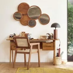 Maisons Du Monde Lampes à Poser Lampe En Hévéa Et Abat-jour En Métal Noir -Luminaires Soldes Boutique lampe en hevea et abat jour en metal noir 1000 14 13 210712 4