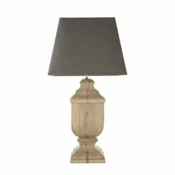 Maisons Du Monde Lampes Ă Poser Lampe En Manguier Et Abat-jour Gris Anthracite