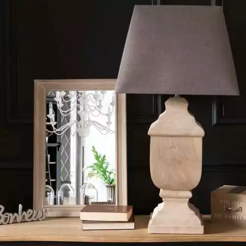 Maisons Du Monde Lampes à Poser Lampe En Manguier Et Abat-jour Gris Anthracite 6 Maisons Du Monde Lampes à Poser Lampe En Manguier Et Abat-jour Gris Anthracite – Image 6