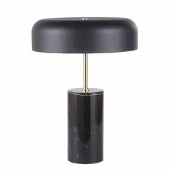 Maisons Du Monde Lampes à Poser Lampe En Marbre, Métal Noir Et Doré H48