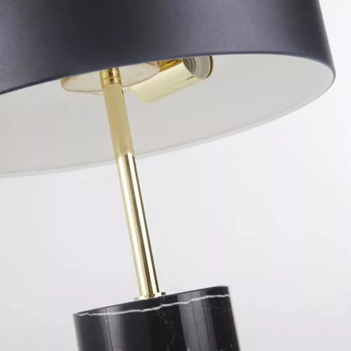 Maisons Du Monde Lampes à Poser Lampe En Marbre, Métal Noir Et Doré H48 2 Maisons Du Monde Lampes à Poser Lampe En Marbre, Métal Noir Et Doré H48 – Image 2