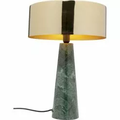 Kare Design Lampes à Poser Lampe En Marbre Vert Et Acier Doré -Luminaires Soldes Boutique lampe en marbre vert et acier dore 3