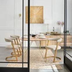 Maisons Du Monde Lampes à Poser Lampe En Métal Coloris Laiton Et Abat-jour Blanc -Luminaires Soldes Boutique lampe en metal coloris laiton et abat jour blanc 1000 14 9 201770 5