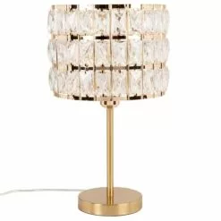 Maisons Du Monde Lampes à Poser Lampe En Métal Doré Et Abat-jour En Acrylique