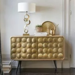 Maisons Du Monde Lampes à Poser Lampe En Métal Doré Et Coton Blanc -Luminaires Soldes Boutique lampe en metal dore et coton blanc 1000 3 40 165311 10