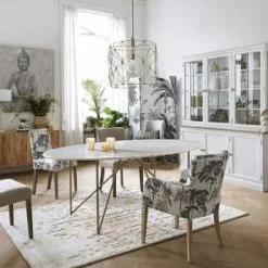 Maisons Du Monde Lampes à Poser Lampe En Métal Doré Et Coton Blanc -Luminaires Soldes Boutique lampe en metal dore et coton blanc 1000 3 40 165311 9