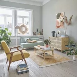 Maisons Du Monde Lampes à Poser Lampe En Métal émaillé Bleu Et Cerclage En Métal Doré -Luminaires Soldes Boutique lampe en metal emaille bleu et cerclage en metal dore 1000 10 20 210555 3