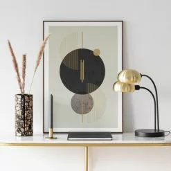 Maisons Du Monde Lampes à Poser Lampe En Métal Noir Et Doré -Luminaires Soldes Boutique lampe en metal noir et dore 1000 12 18 223919 3