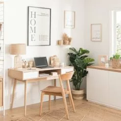 Maisons Du Monde Lampes à Poser Lampe En Rotin Tressé Et Abat-jour En Lin Beige -Luminaires Soldes Boutique lampe en rotin tresse et abat jour en lin beige 1000 10 30 211303 3