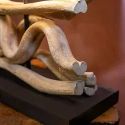 Pirouette Paris Lampes à Poser Lampe En Teck Avec Abat-jour Blanc -Luminaires Soldes Boutique lampe en teck avec abat jour blanc 3