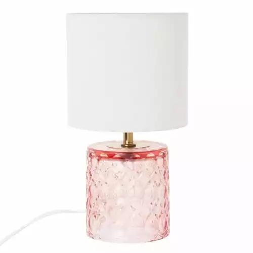 Maisons Du Monde Lampes à Poser Lampe En Verre Rose Et Transparent Avec Abat-jour En Coton écru 1 Maisons Du Monde Lampes à Poser Lampe En Verre Rose Et Transparent Avec Abat-jour En Coton écru
