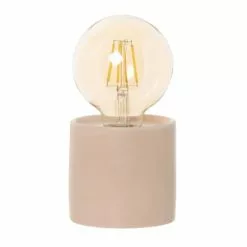 Maisons Du Monde Guirlandes Et Décorations Lumineuses Lampe Globe En Verre Et Argile Rose H16